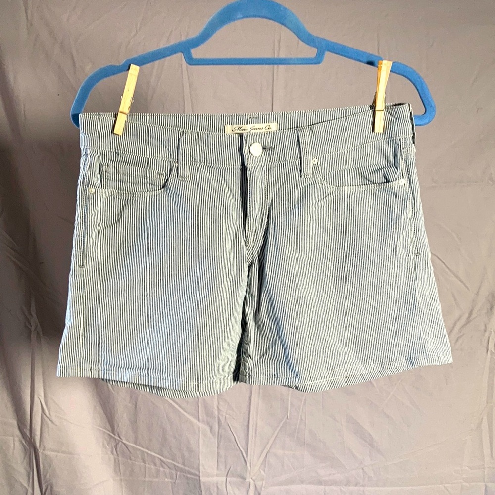 Mavi- blue stripe Jean shorts - women’s 4